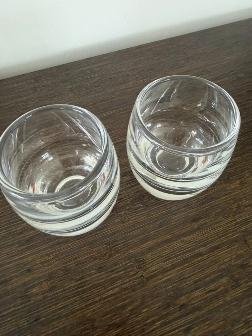 Set of 2 Crate & Barrel Bar Glasses